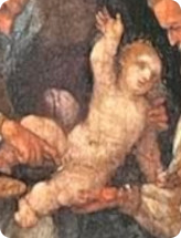 Jesus turns away from being cut - Mazzolino