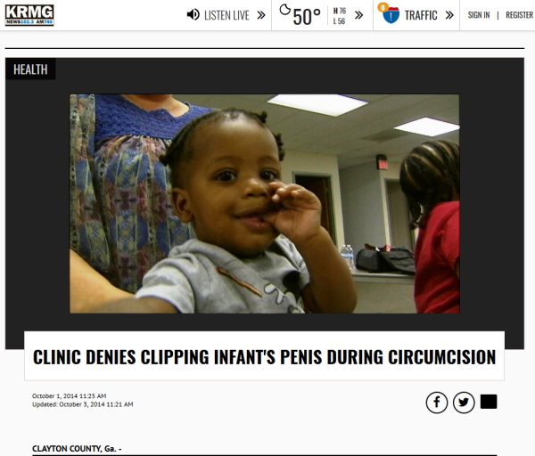 absurd - ''Clinic Denies Clipping ... During Circumcision''