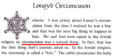 absurd - ''Me and Joel were raised in the Jewish religion so circumcision was a natural thing''