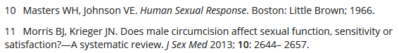 Cox, Krieger & Morris, references showing the "recent review is the study opposite, where Masters & Johnson gains 2++ "high quality"