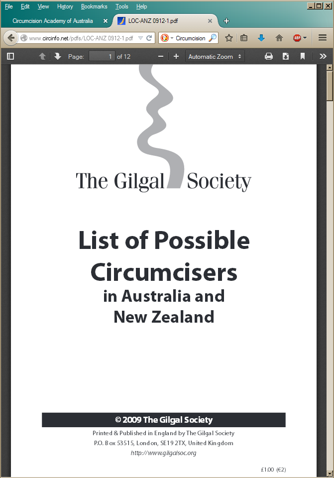 Gilgal's list of circumcisers on Morris's site