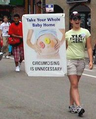 Intactivist in Chicago Pride parade