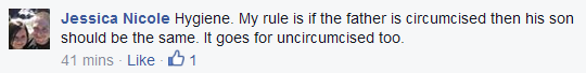 ''My rule is if the father is circumcised then the son should be the same''