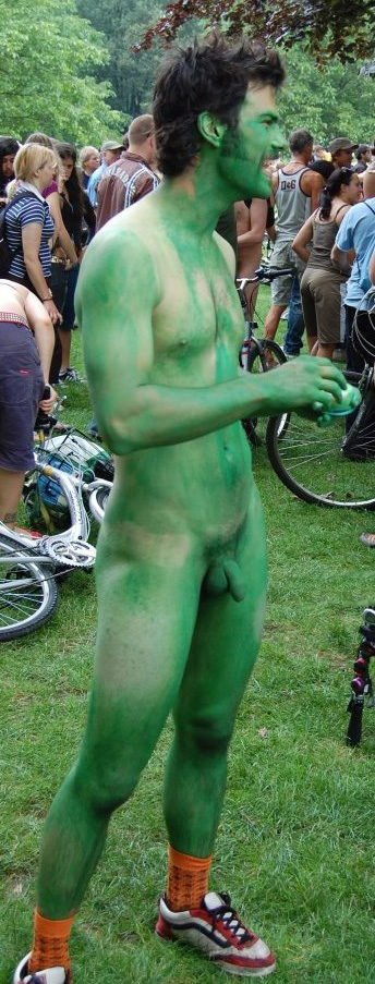 World Naked Cyclist 5 green