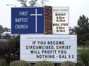 Church sign: 