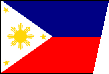Philippines flag, cut